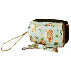 Floral Cow NGIL Canvas All in One Wallet