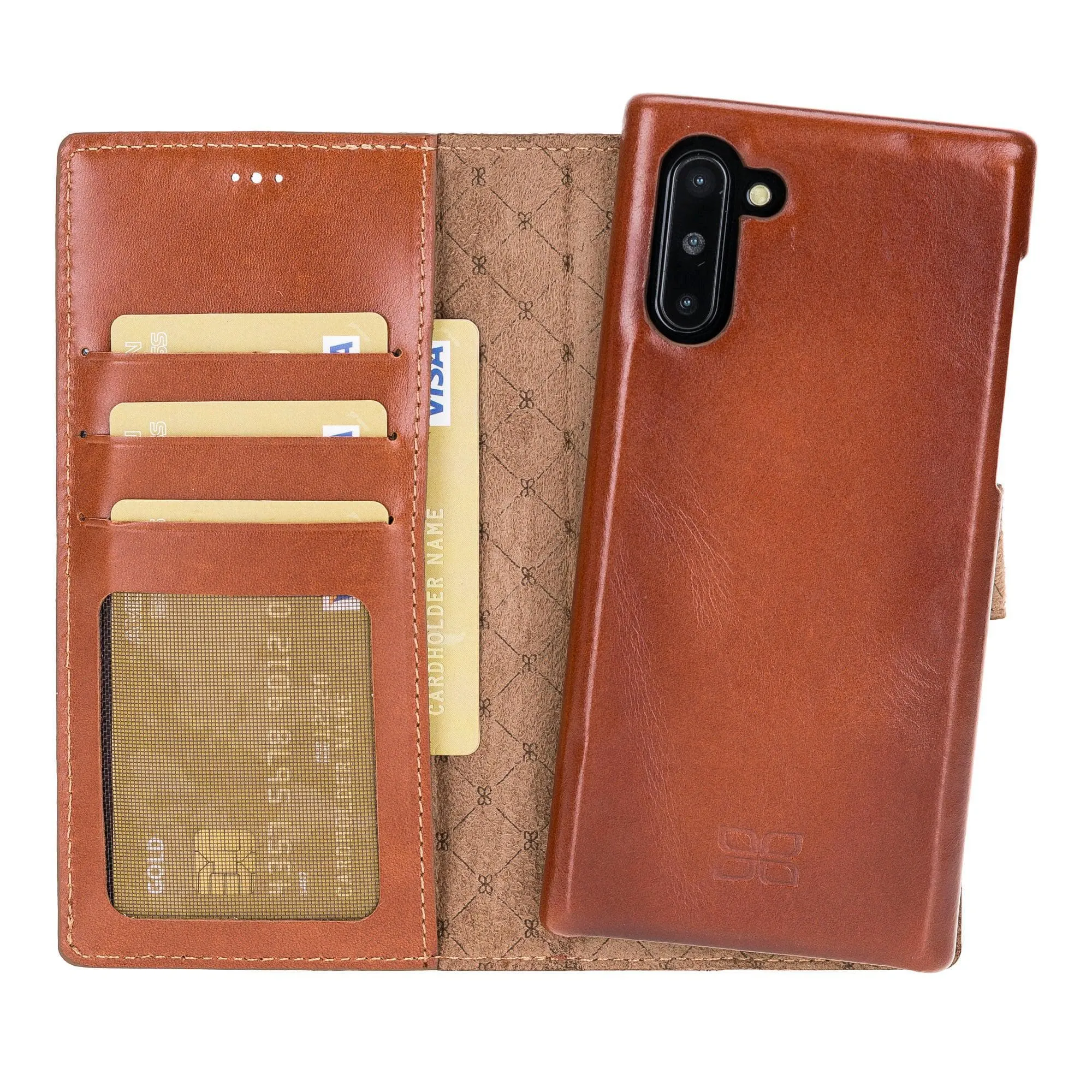 Full Leather Coating Detachable Wallet Case for Samsung Note 10 Series