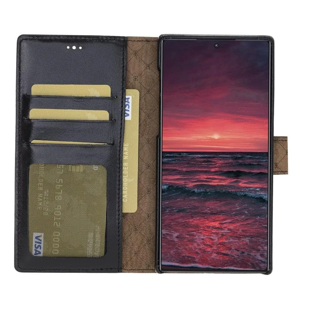 Full Leather Coating Detachable Wallet Case for Samsung Note 10 Series