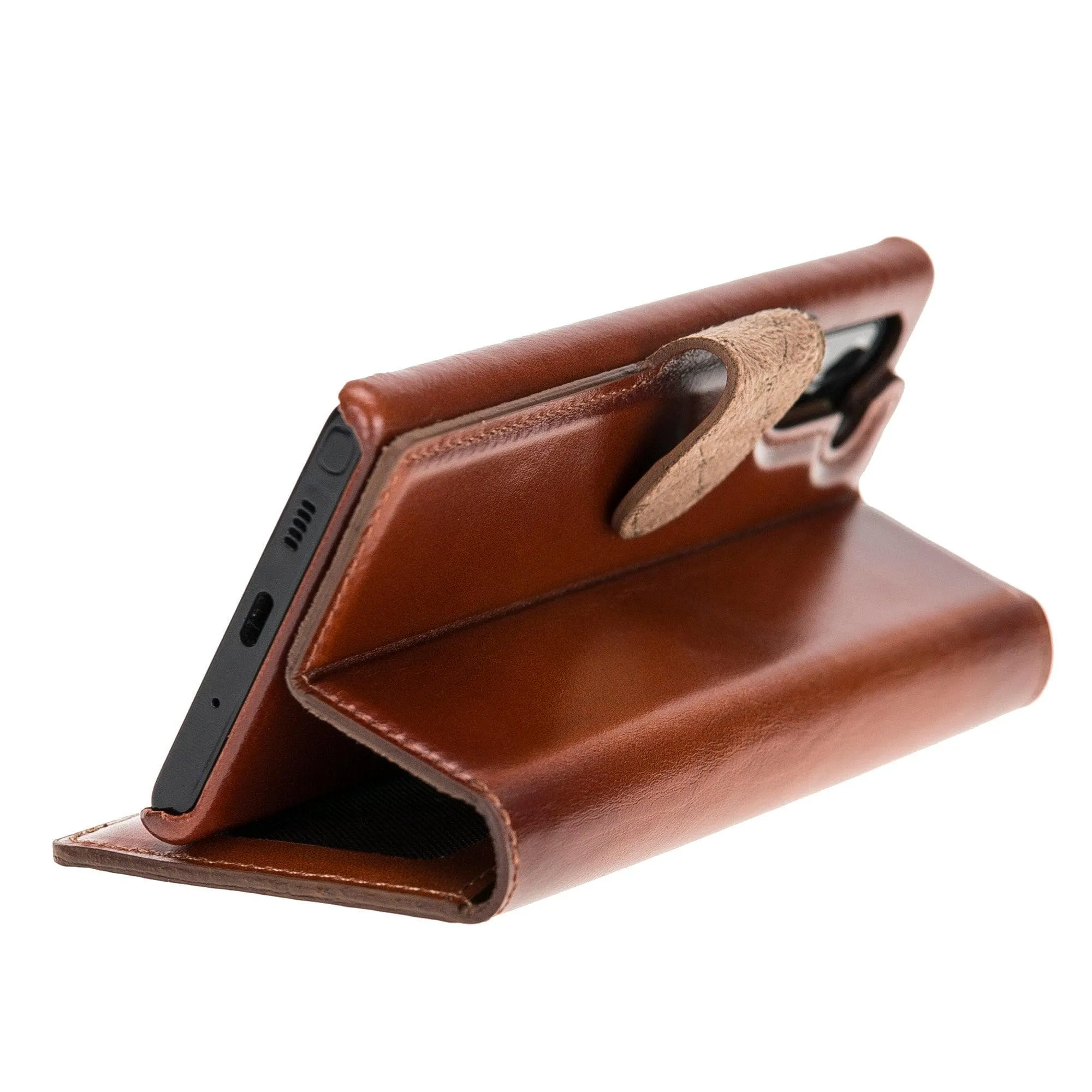 Full Leather Coating Detachable Wallet Case for Samsung Note 10 Series