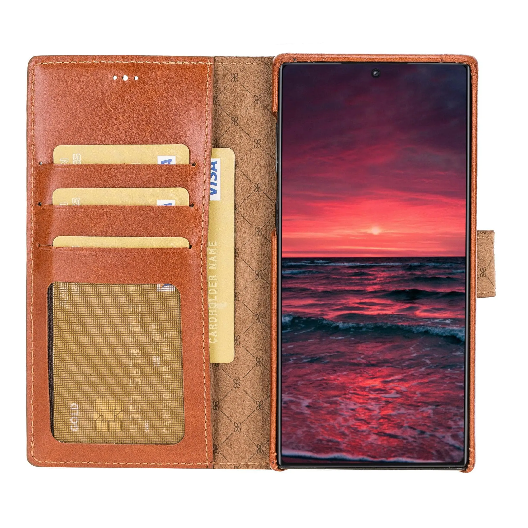 Full Leather Coating Detachable Wallet Case for Samsung Note 10 Series