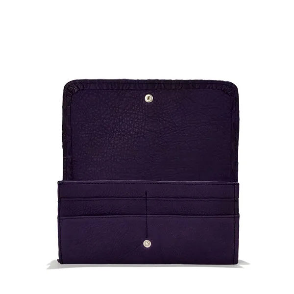 Gabriel Leather Continental Wallet, Amethyst