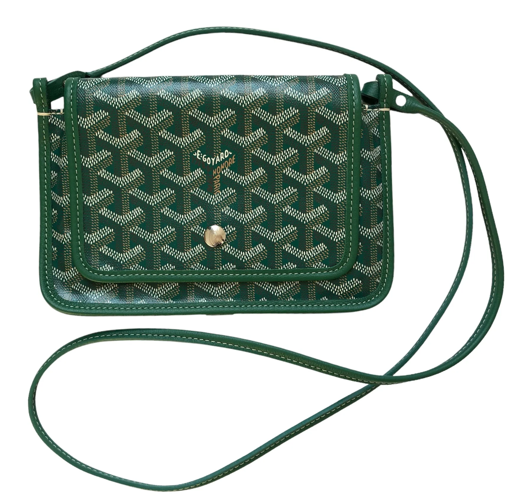 Goyard Plumet Pocket Wallet Crossbody - Green (NWT)