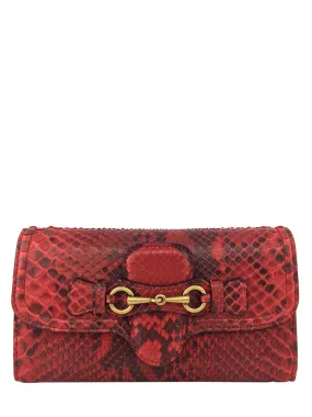 Gucci Lady Web Python Continental Wallet