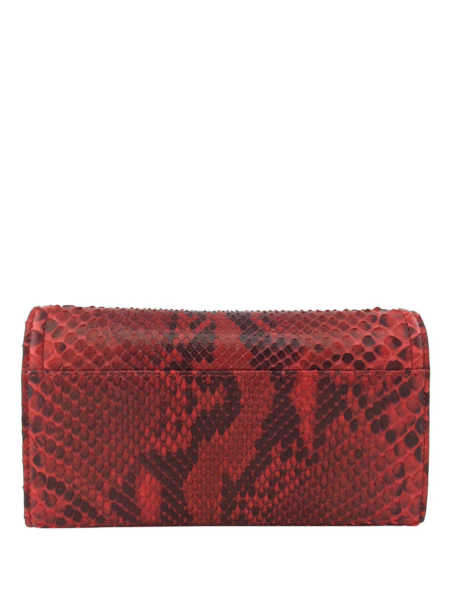 Gucci Lady Web Python Continental Wallet