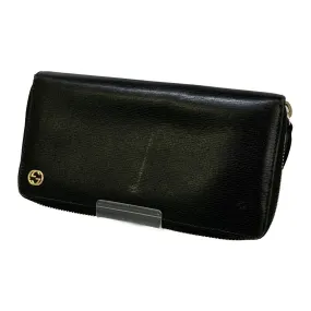 #GUCCI/Long Wallet/BLK/Leather