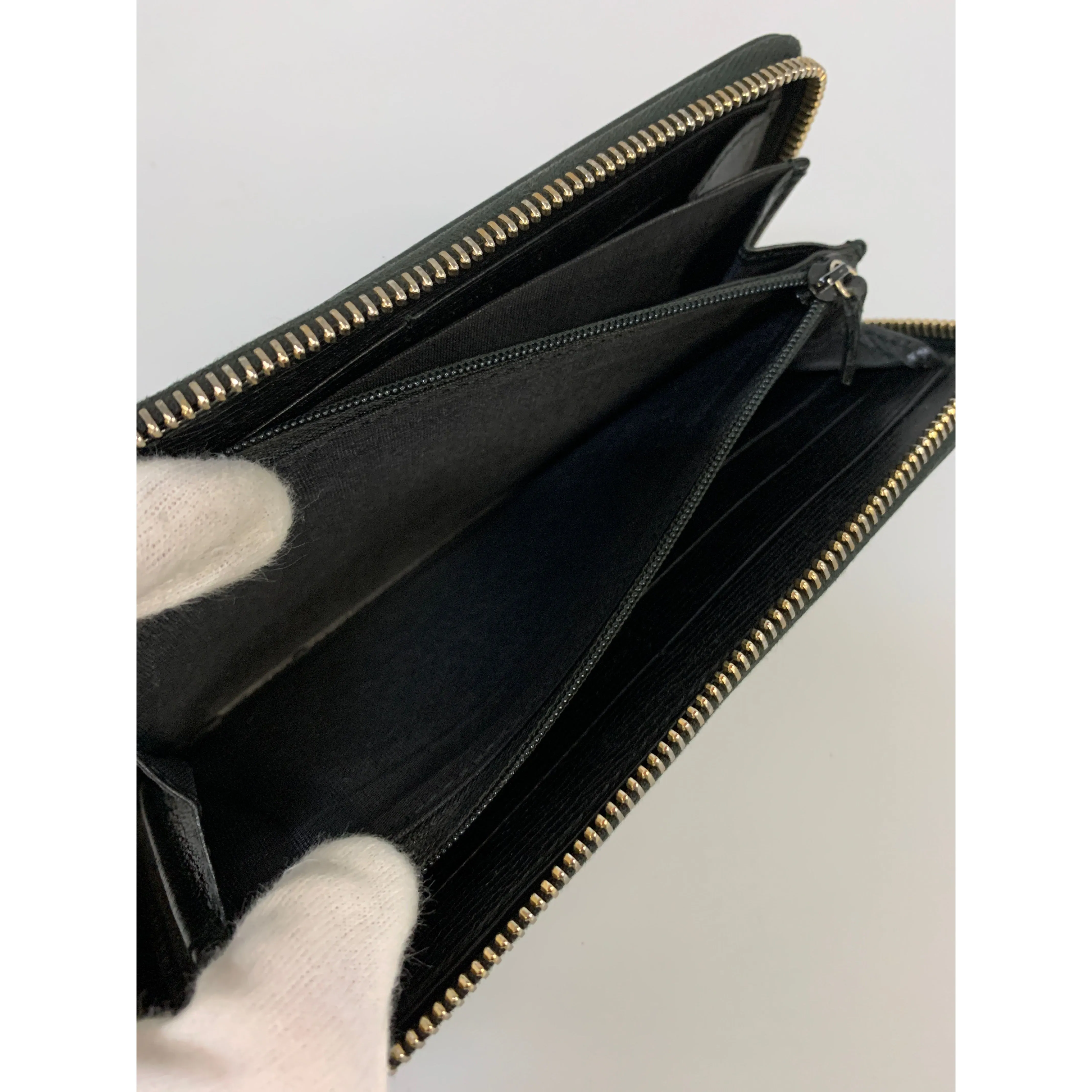 #GUCCI/Long Wallet/BLK/Leather