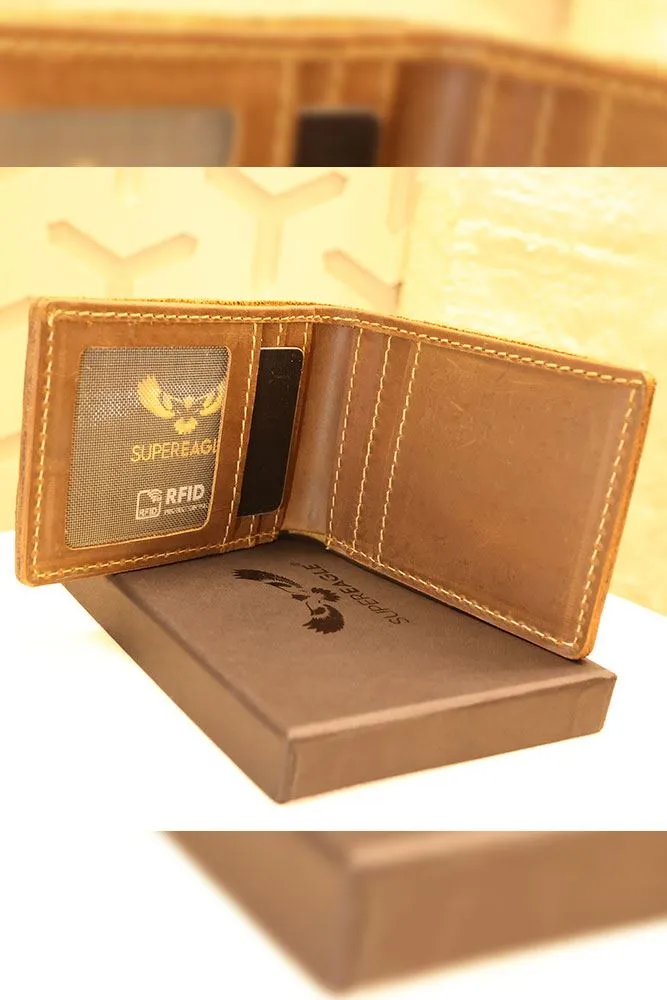 Handcrafted Single Cash Pocket Genuine Leather Wallet