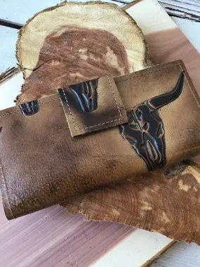 Handmade Leather Steer Wallet