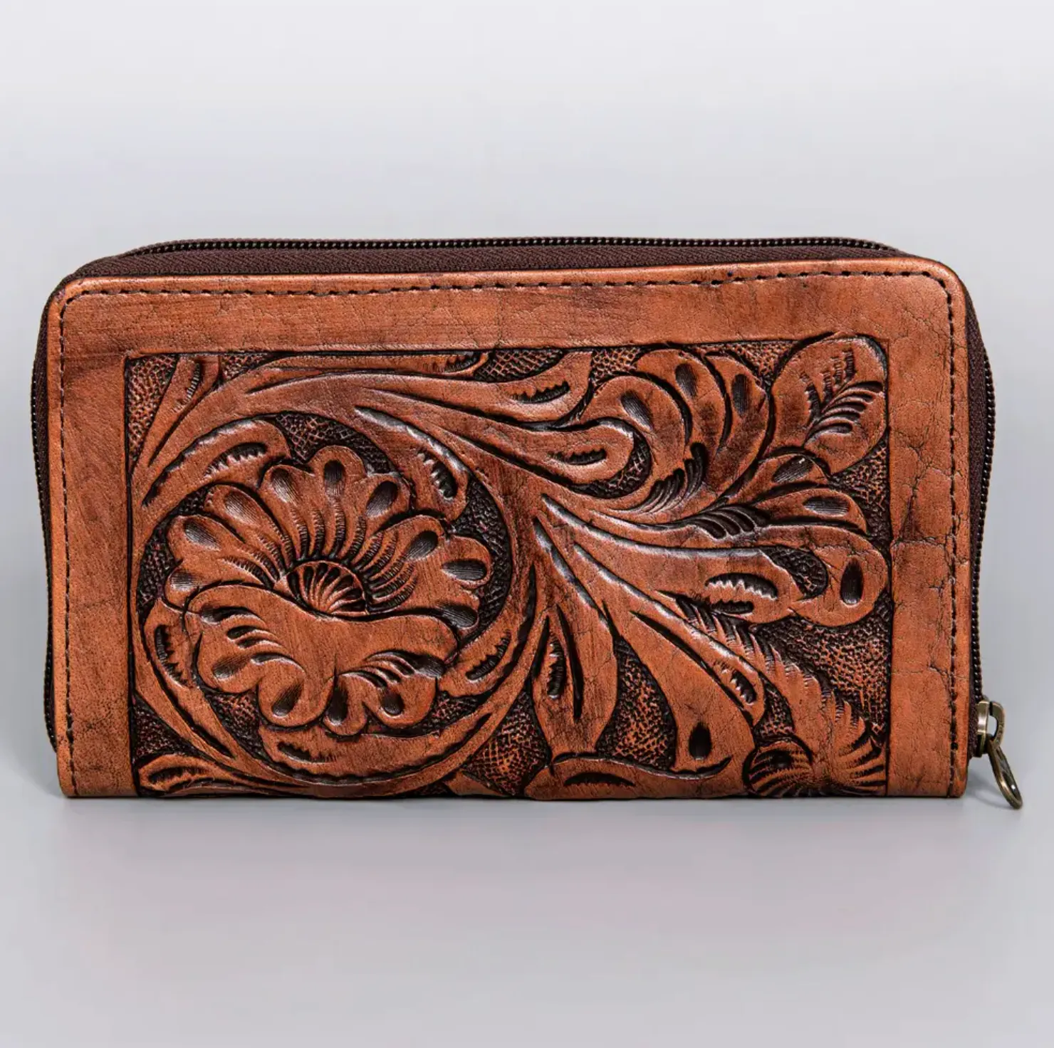 Harness Skirting Leather Hand Carving Wallet