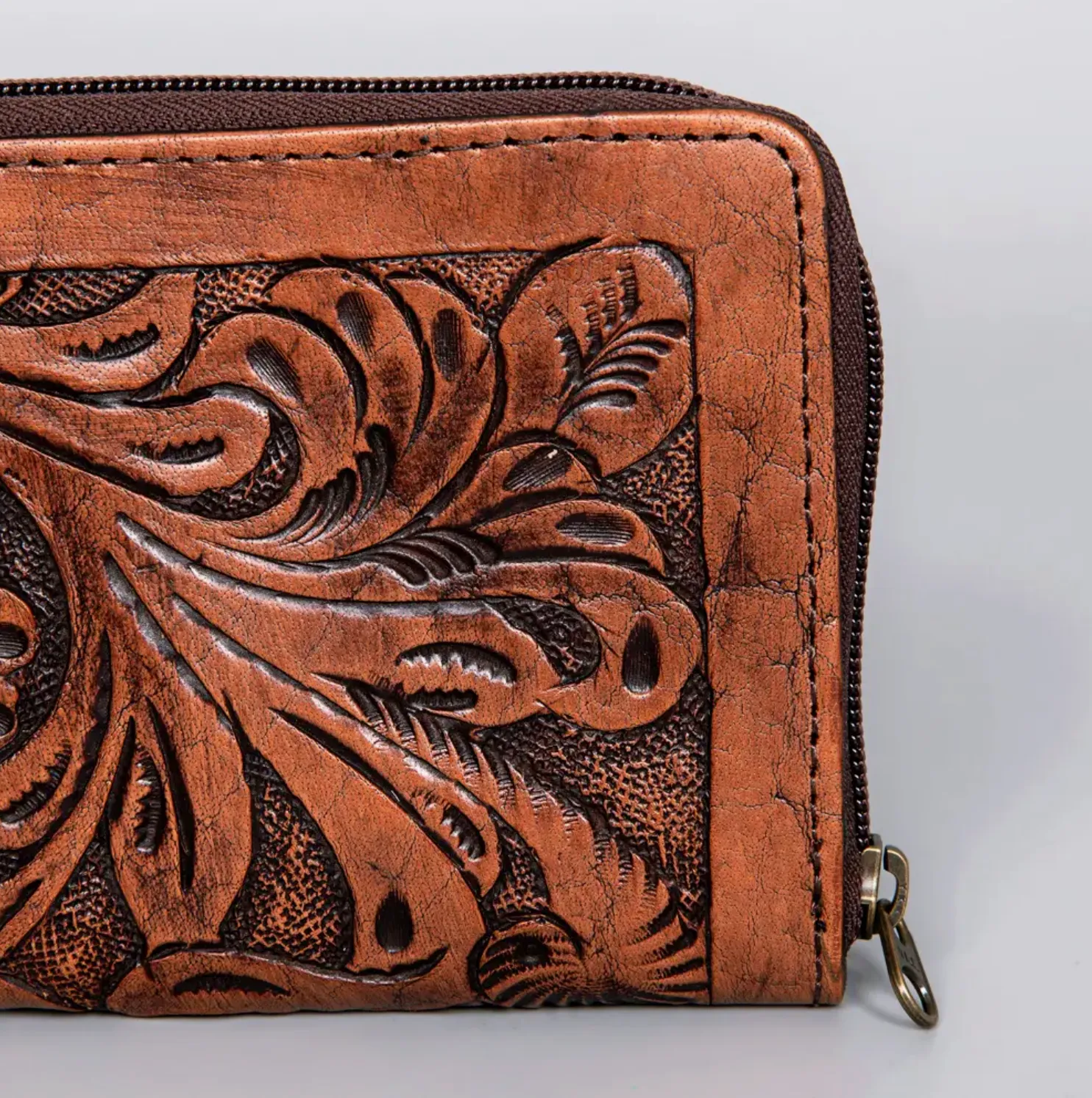 Harness Skirting Leather Hand Carving Wallet