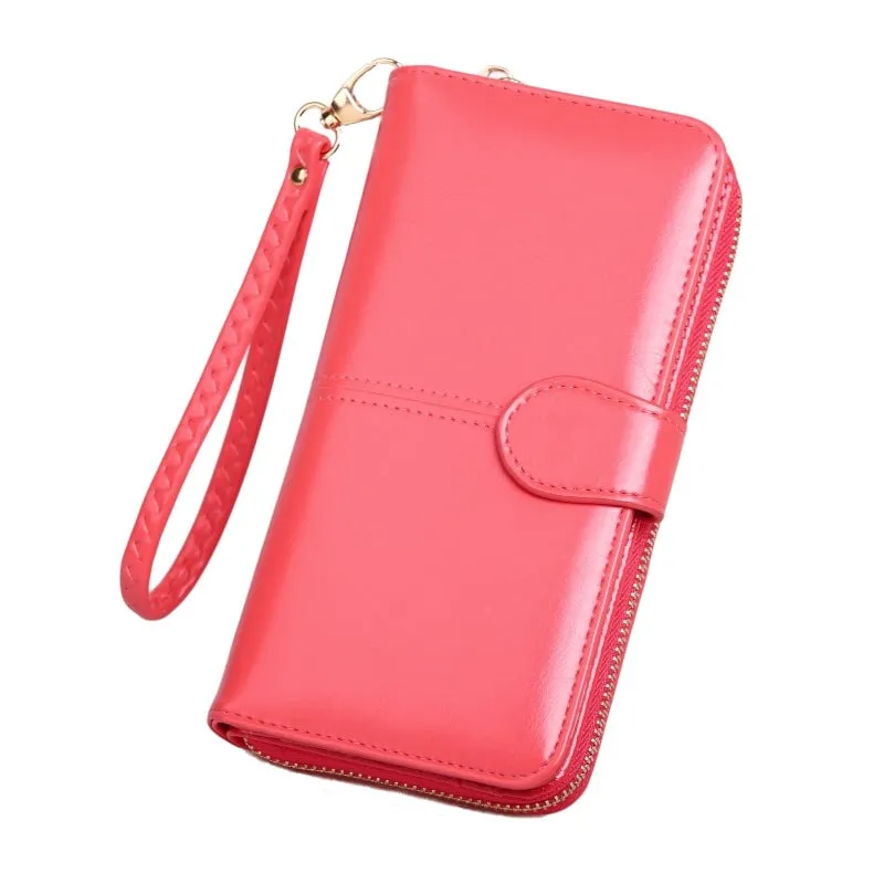 Haute Edition Women's Full Zip Wallet & Phone Holder With Wrist Strap