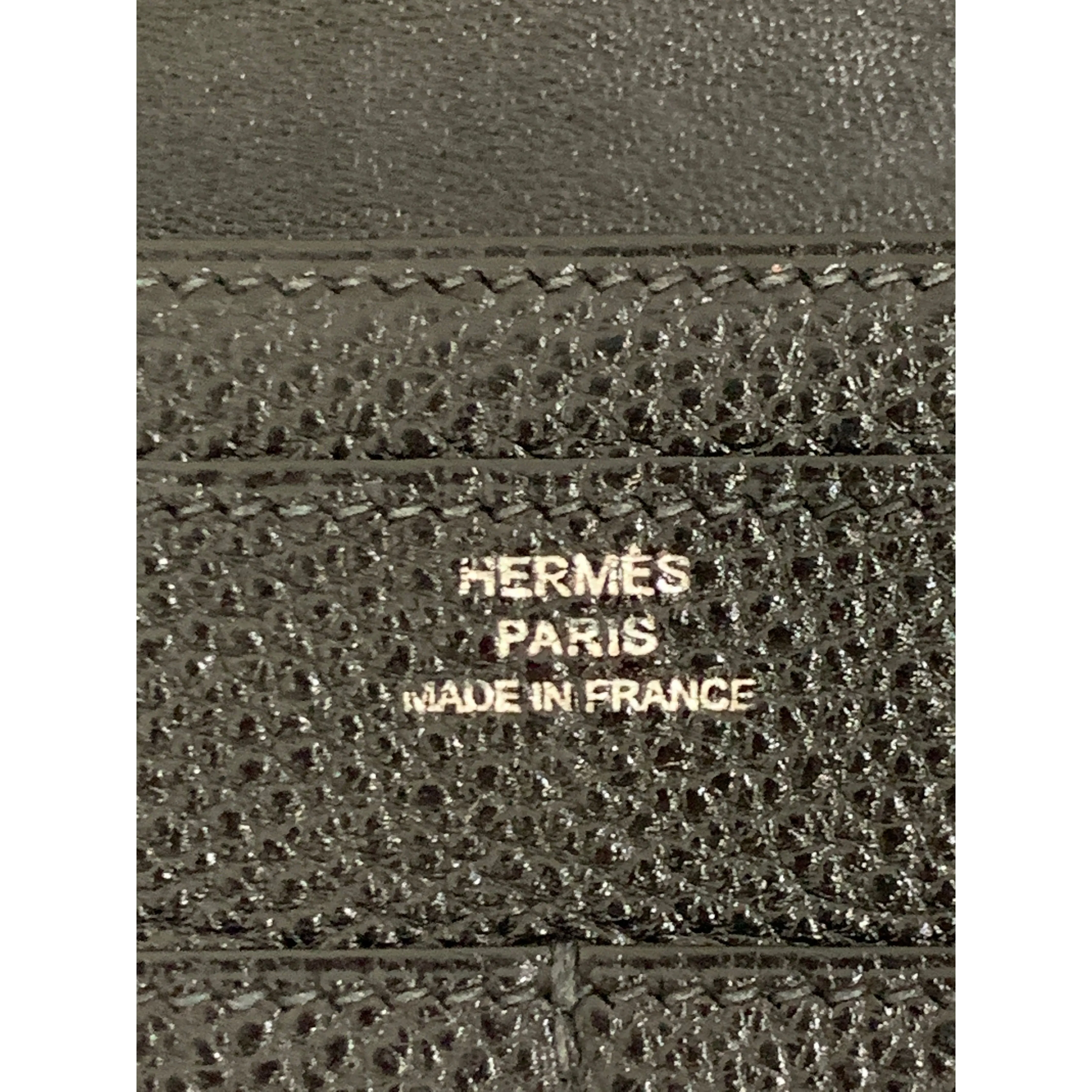 #HERMES/Long Wallet/BLK/Leather