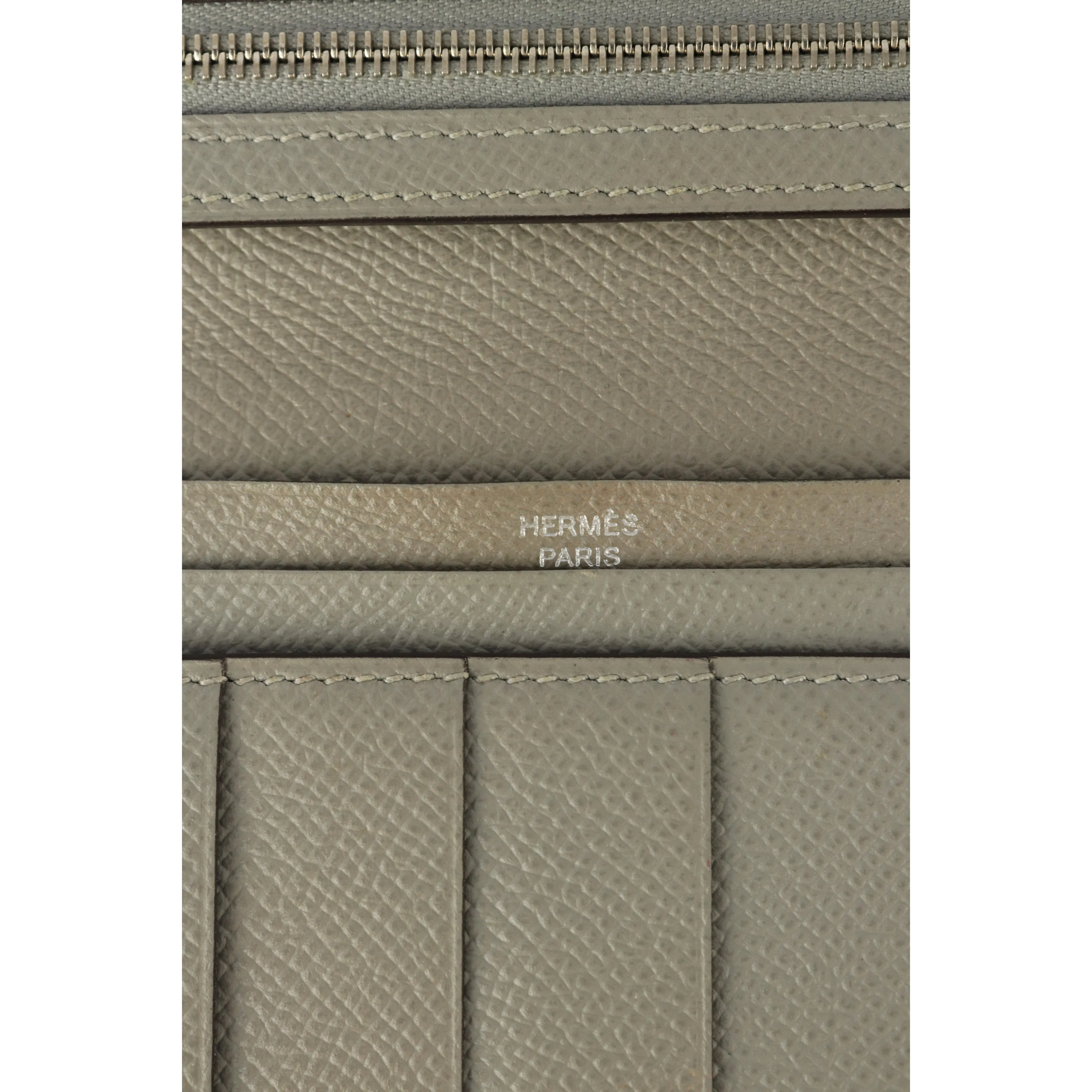 #HERMES/Long Wallet/GRY/Leather