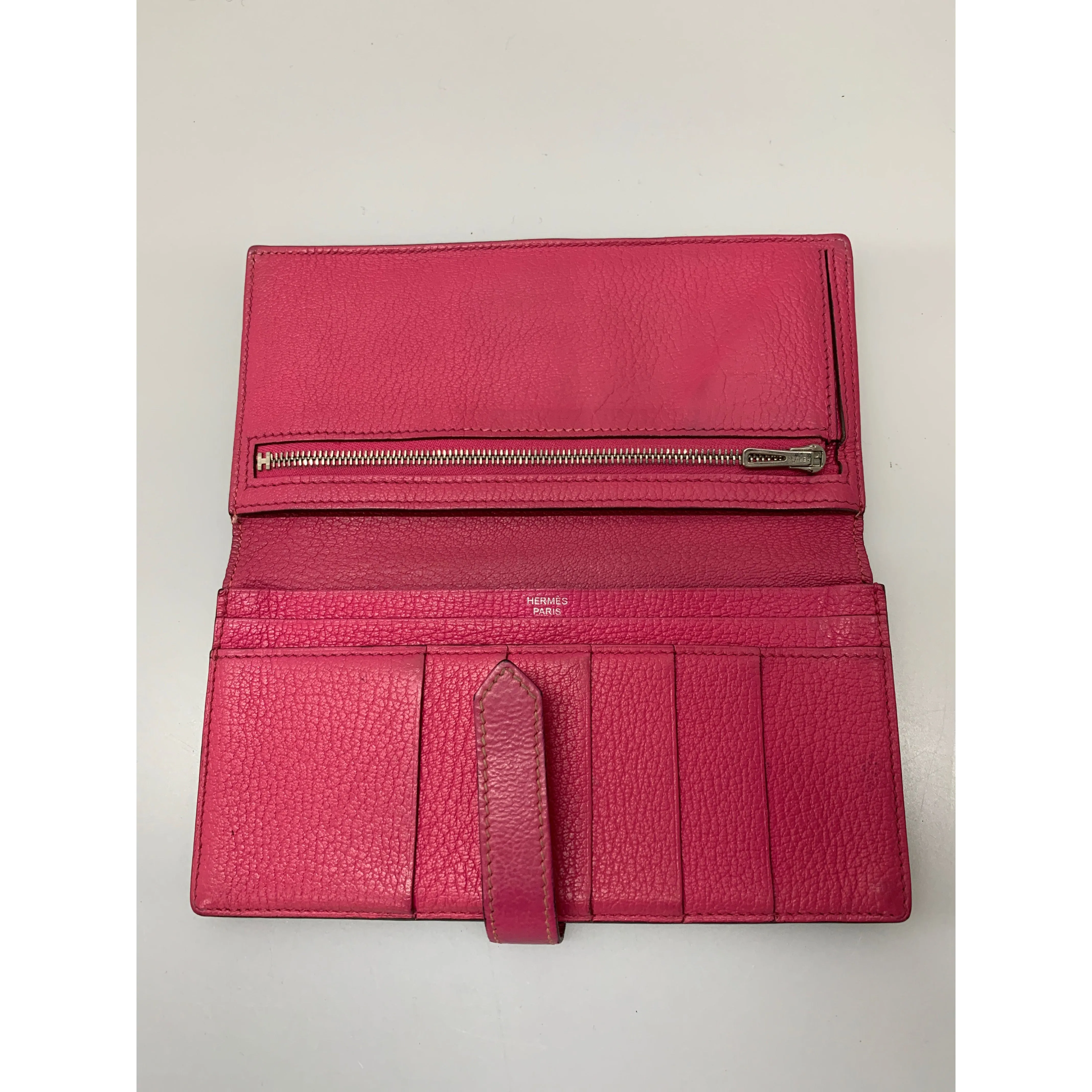 #HERMES/Long Wallet/KHK/Leather