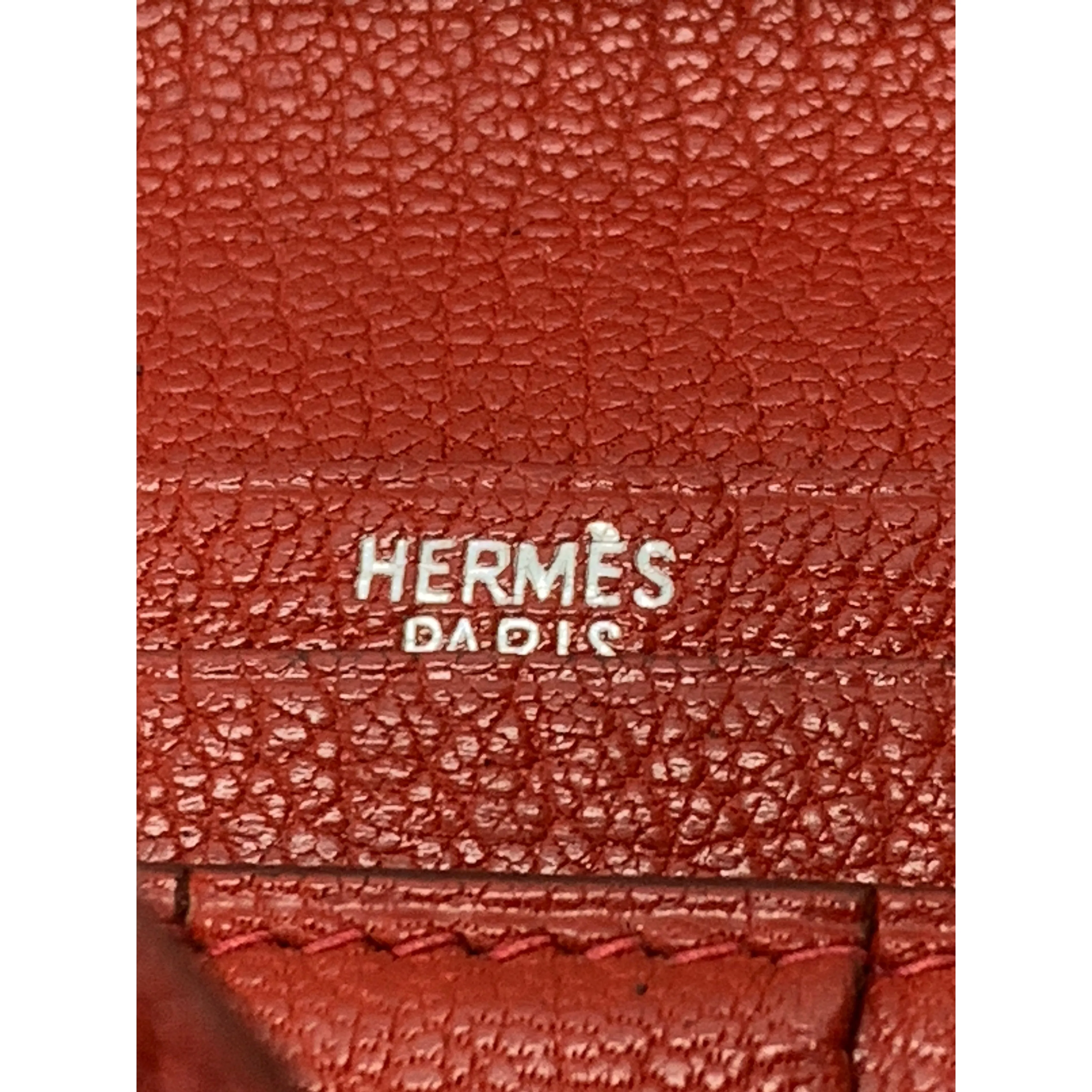 #HERMES/Long Wallet/RED/Leather