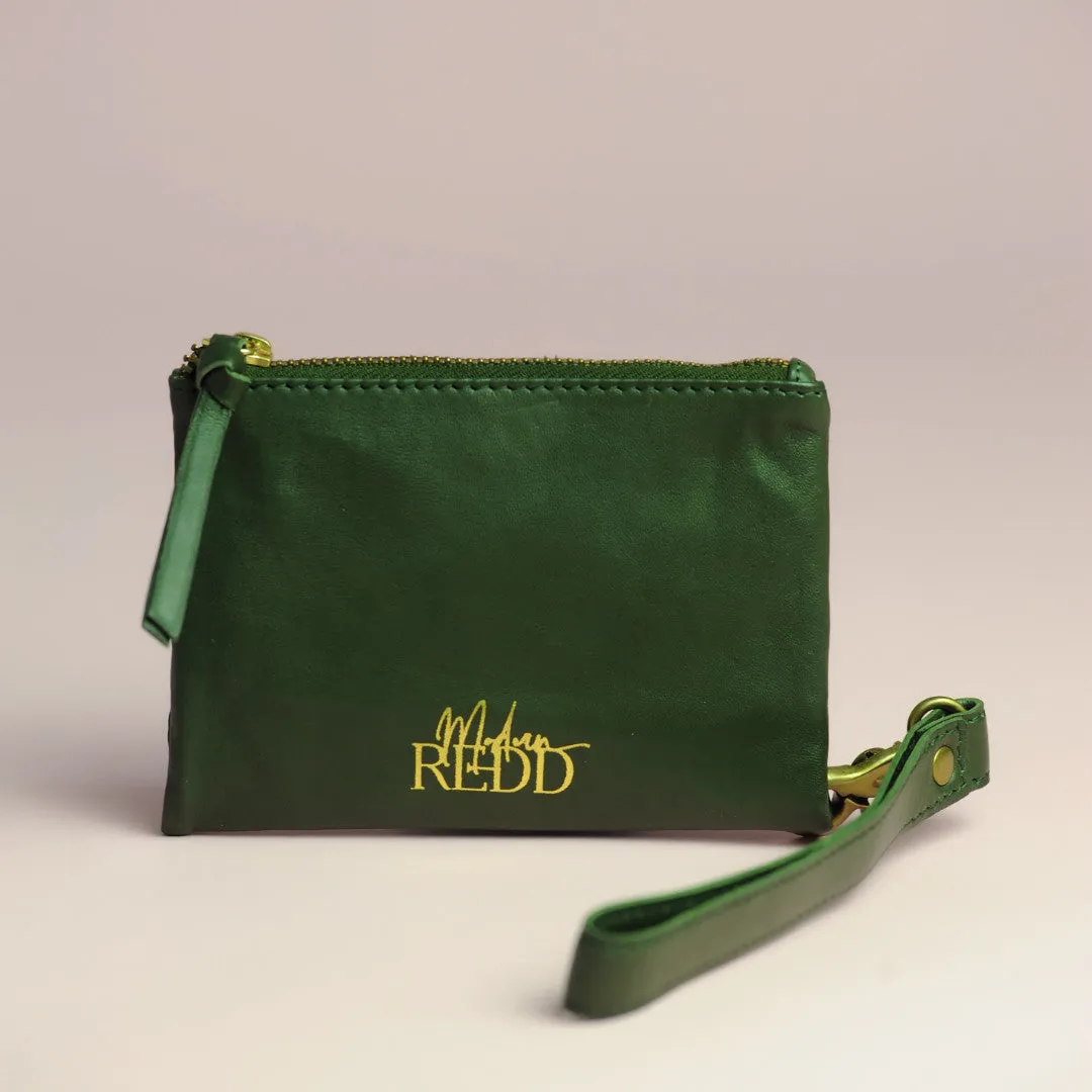 Irene & Me Moss Green Leather Wallet