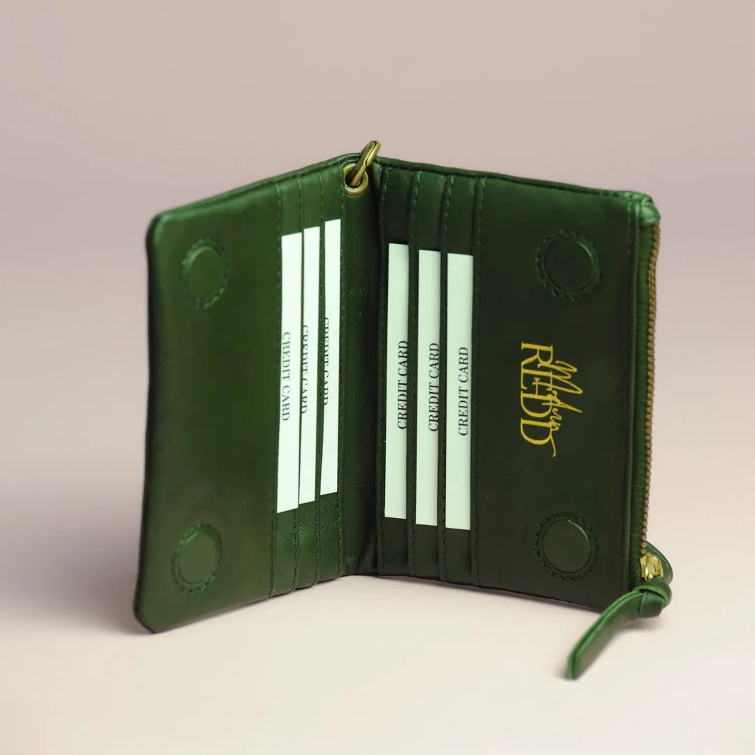 Irene & Me Moss Green Leather Wallet