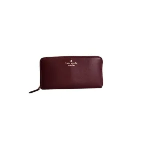 Kate Spade Burgundy Large Ziparound Travel Wallet | Gently Used |