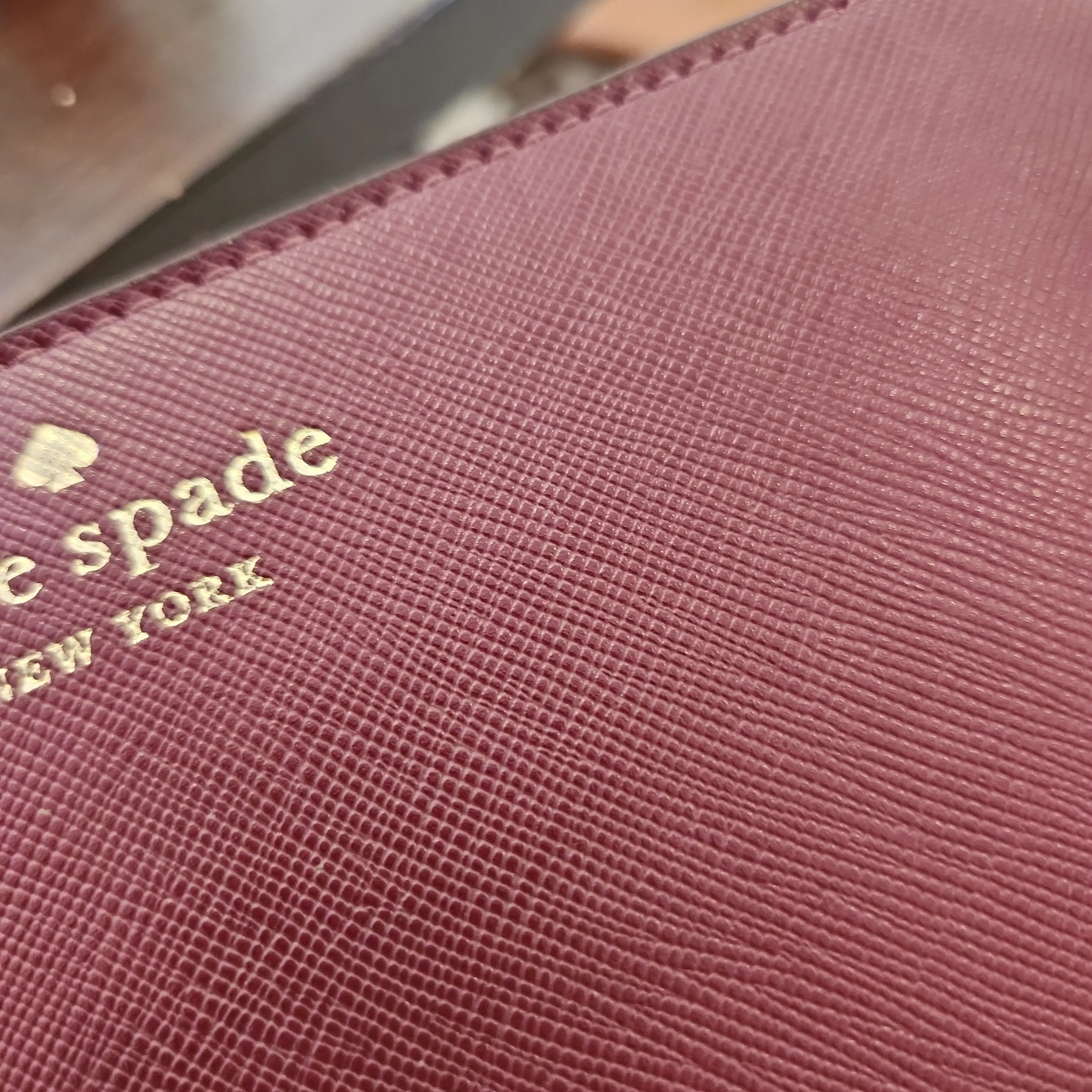 Kate Spade Burgundy Large Ziparound Travel Wallet | Gently Used |