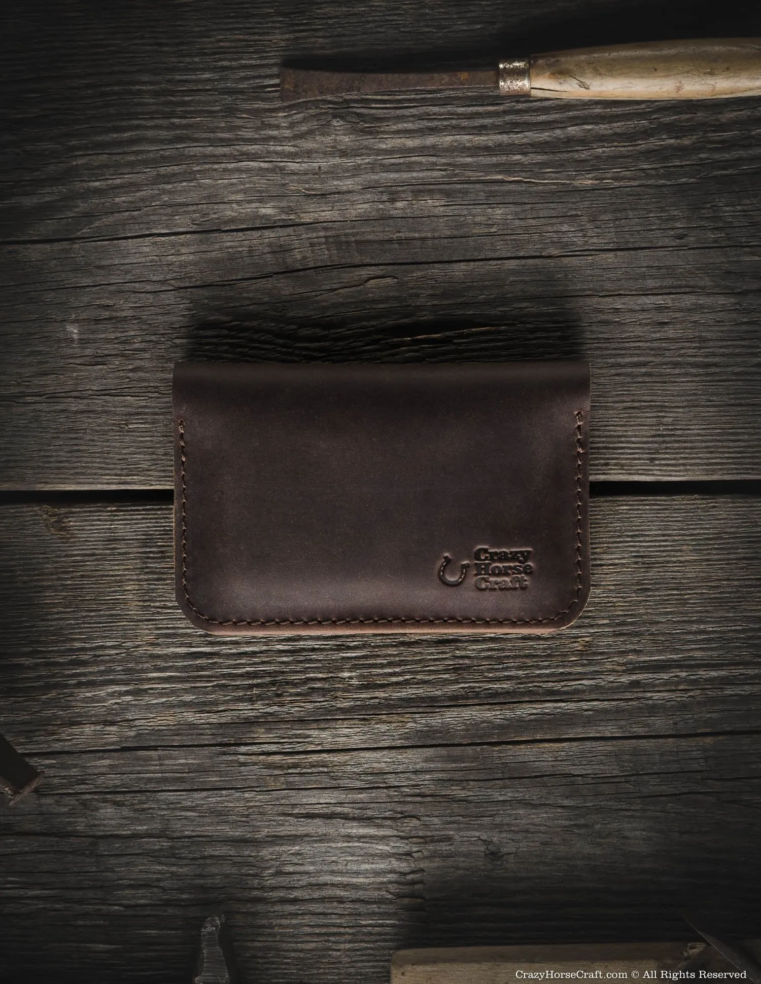 Leather Wallet & Credit Card Holder | Wood Brown