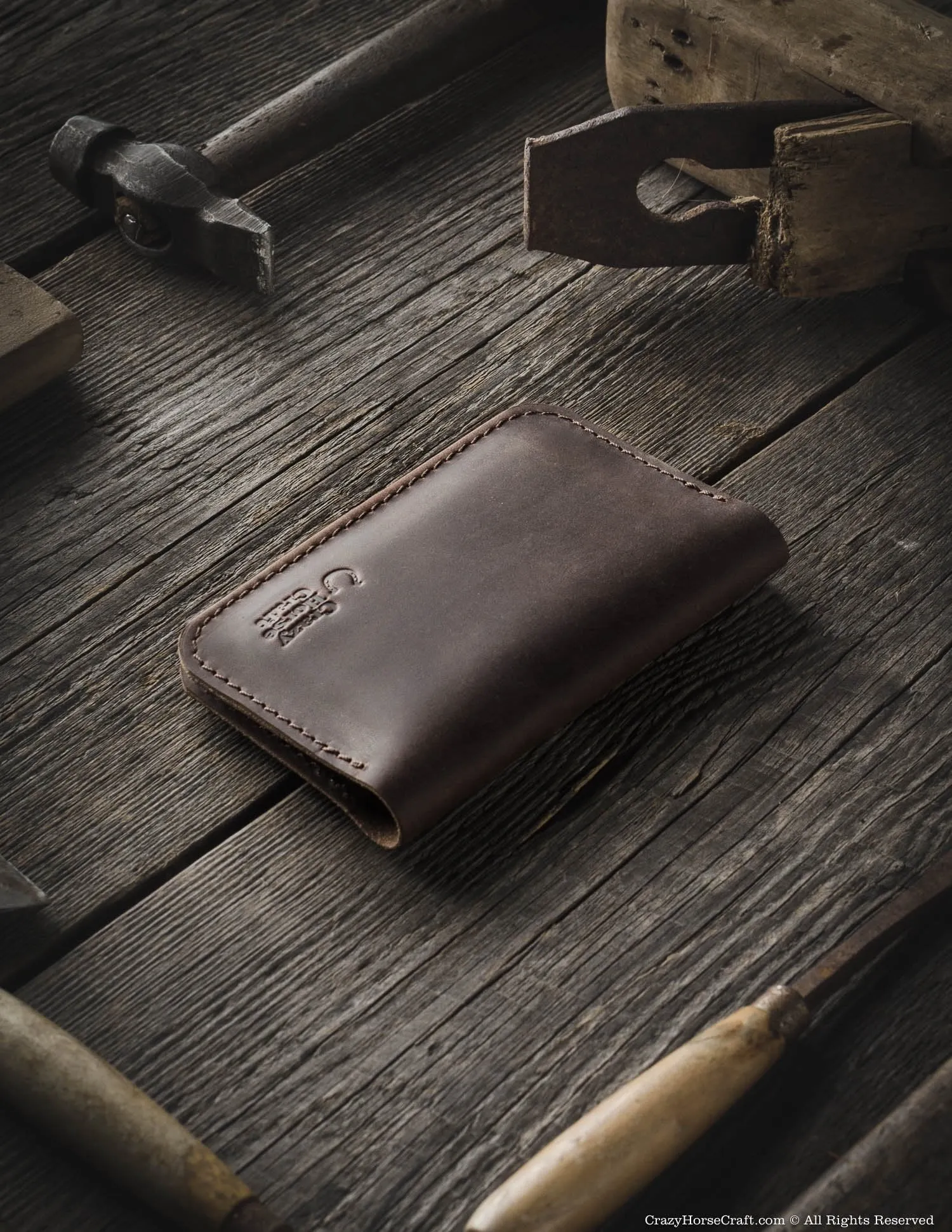 Leather Wallet & Credit Card Holder | Wood Brown