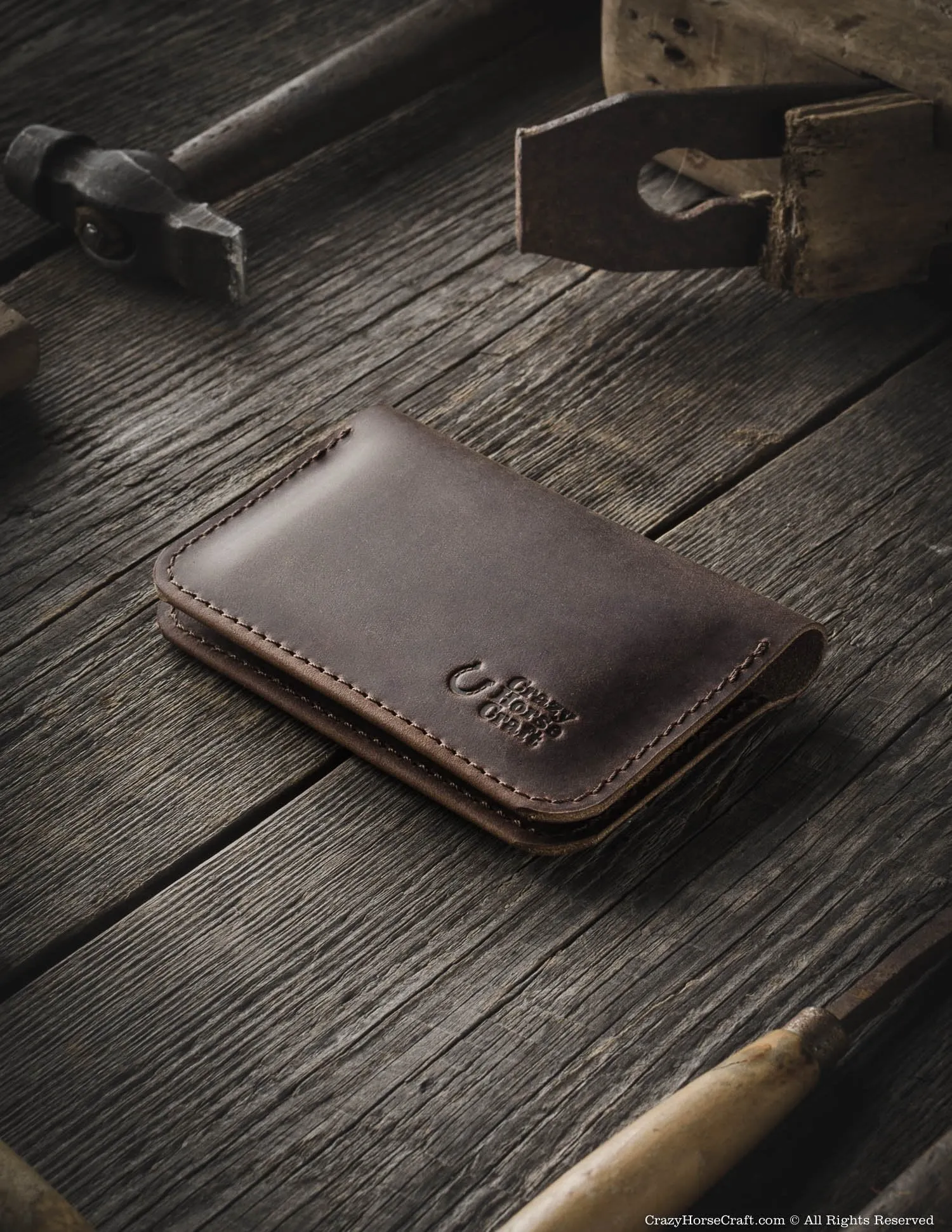 Leather Wallet & Credit Card Holder | Wood Brown