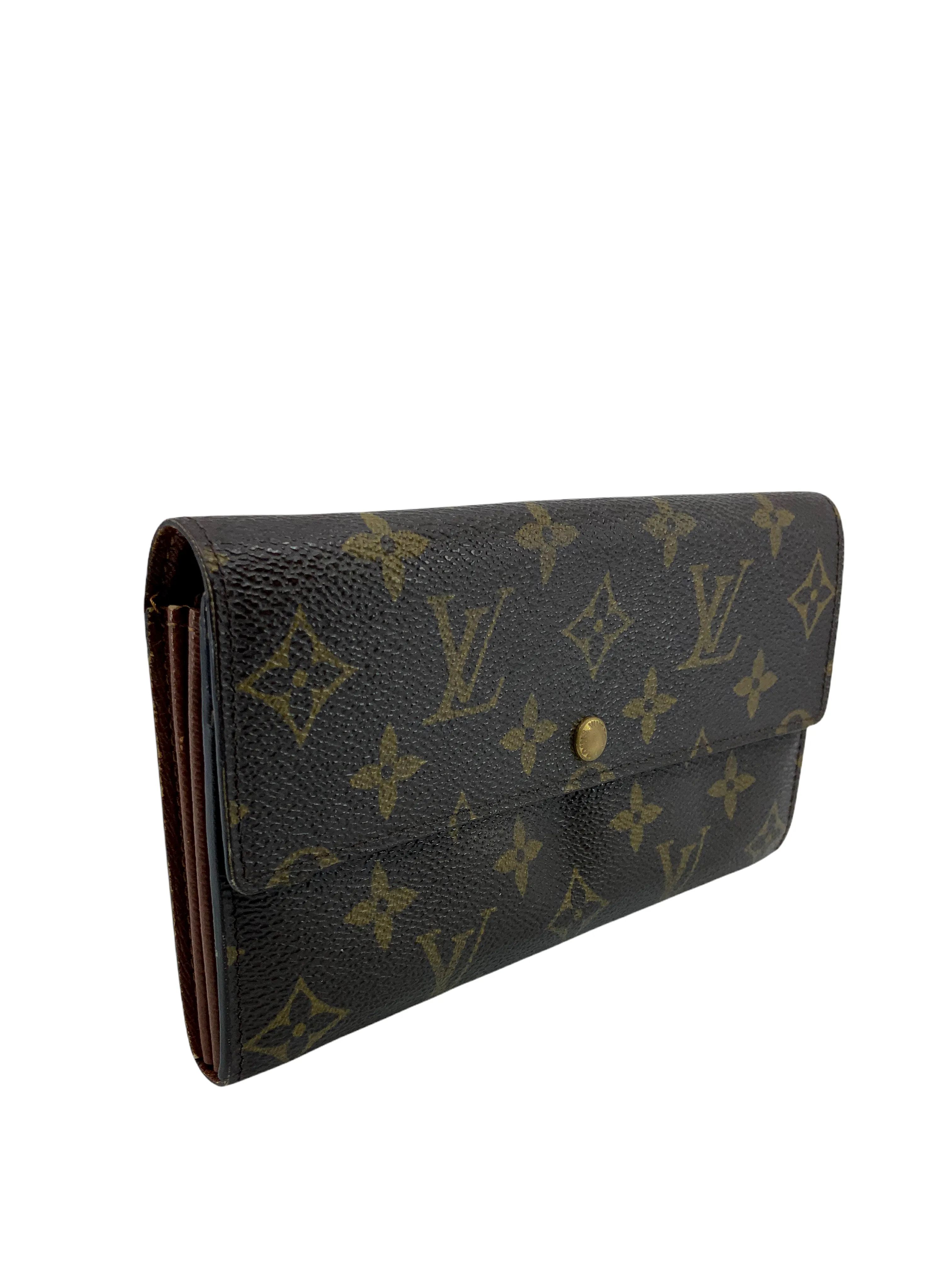 Louis Vuitton Monogram Canvas Long Flap Wallet