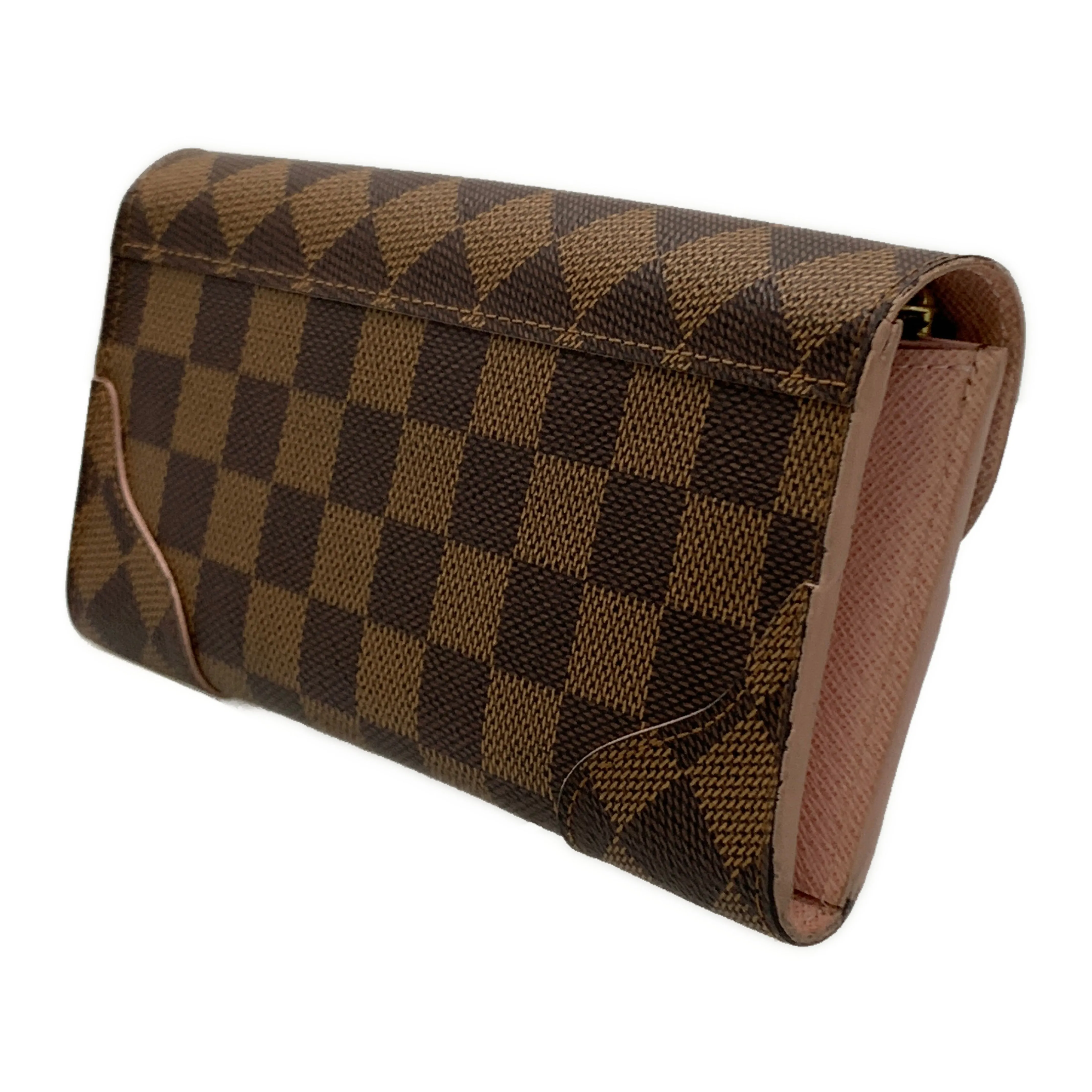 #LOUIS VUITTON/PORTEFEUILLE CAISSA_DAMIER EBENE/Long Wallet/BRW/PVC/N61227