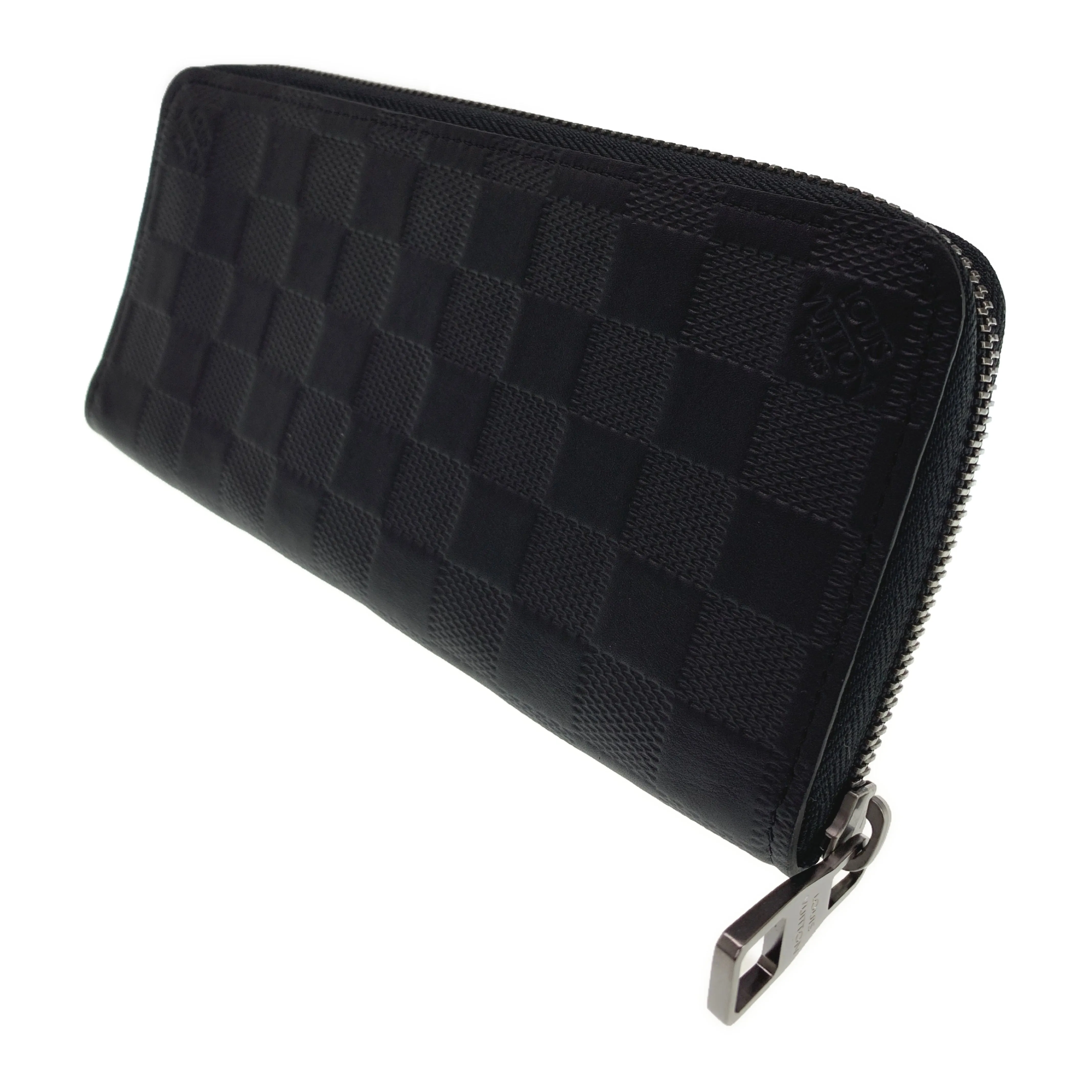 #LOUIS VUITTON/ZIPPY WALLET VERTICAL_DAMIER INFINI/Long Wallet/BLK/PVC