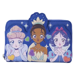 Loungefly Disney Princess Manga Style Zip-Around Wallet - Preorder