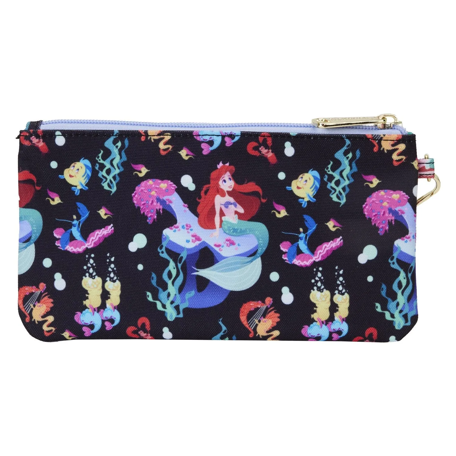 Loungefly Disney The Little Mermaid 35th Anniversary Life is the Bubbles Nylon Wristlet Wallet