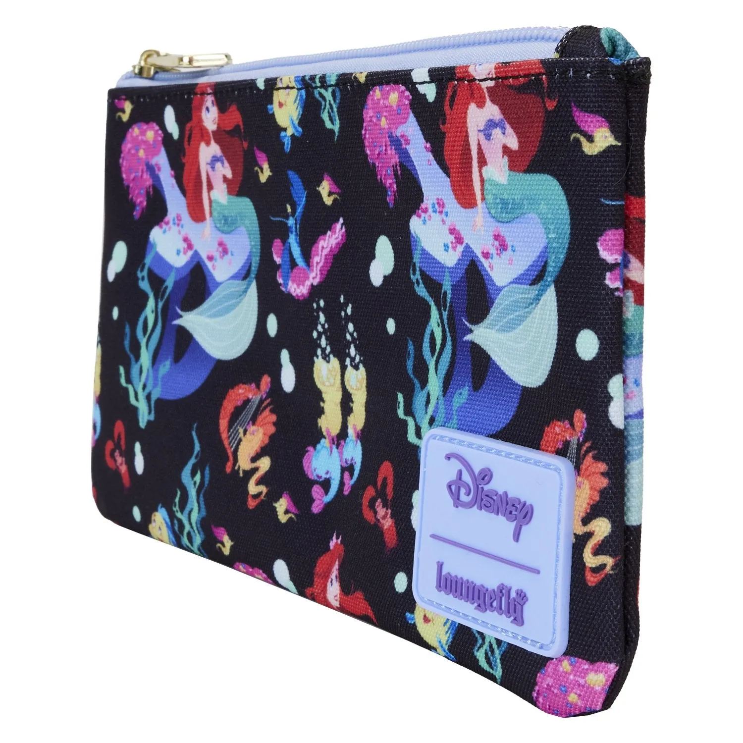 Loungefly Disney The Little Mermaid 35th Anniversary Life is the Bubbles Nylon Wristlet Wallet