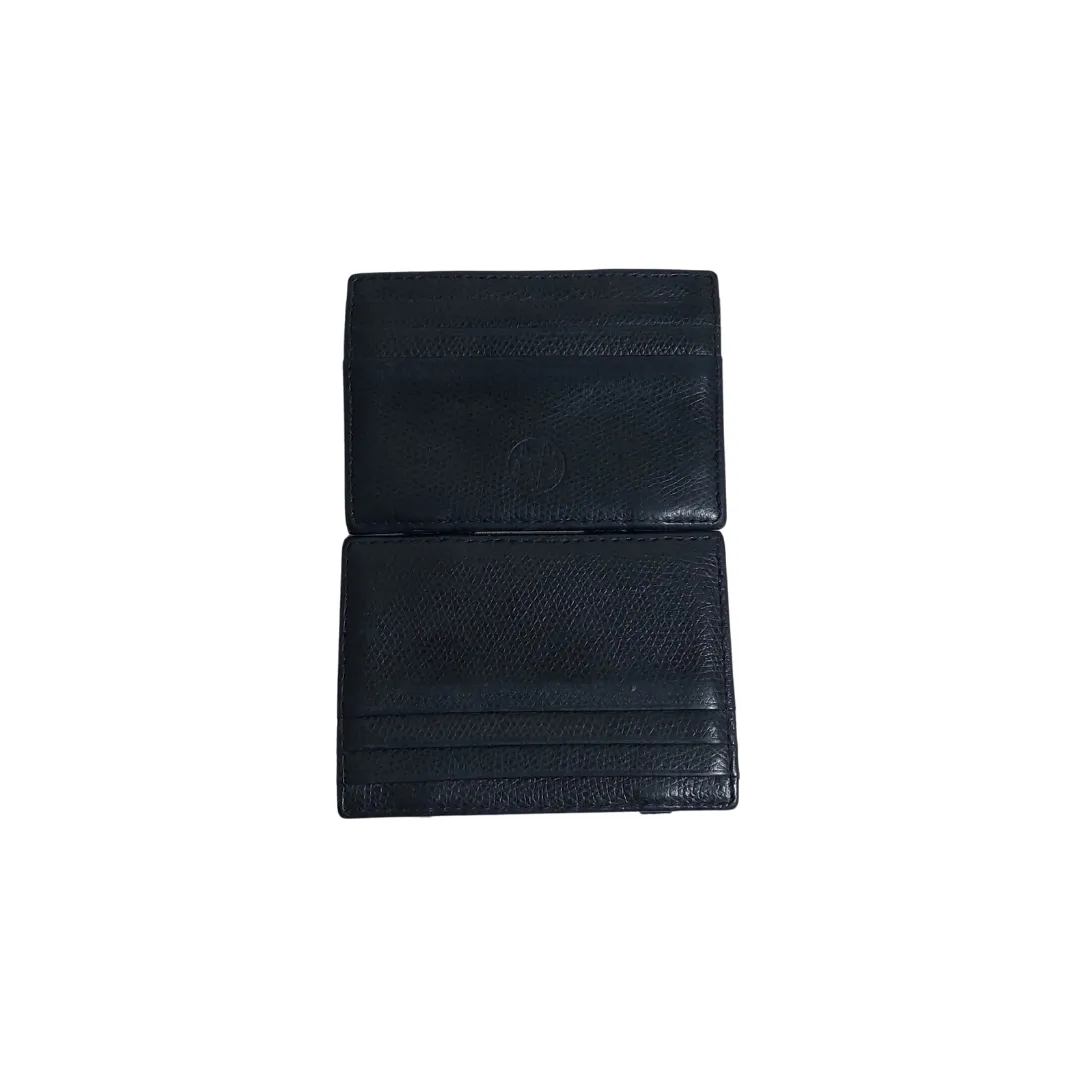 Massimo Dutti Black Leather Men's Wallet | Pre Loved |