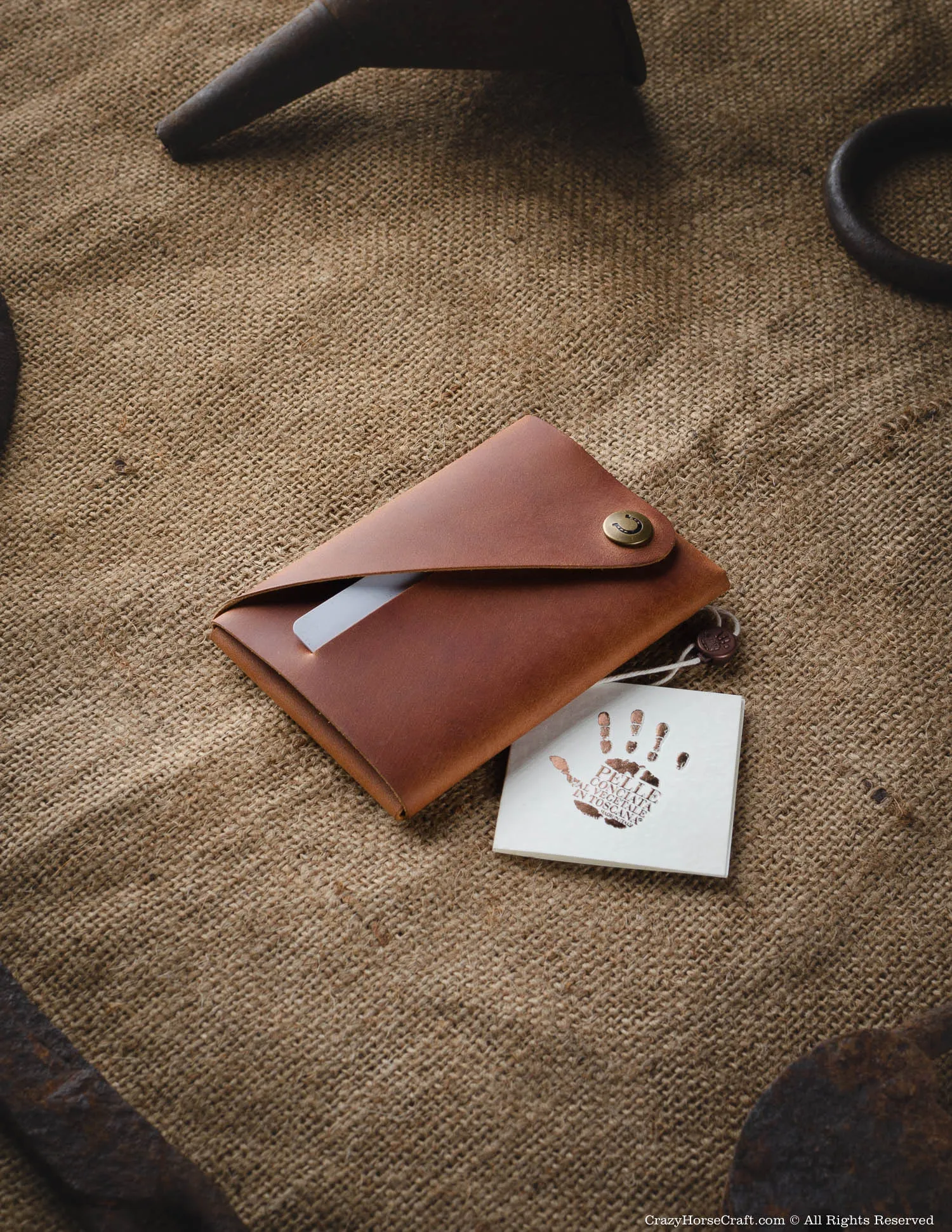 Minimalistic leather wallet/card holder | Classic Brown