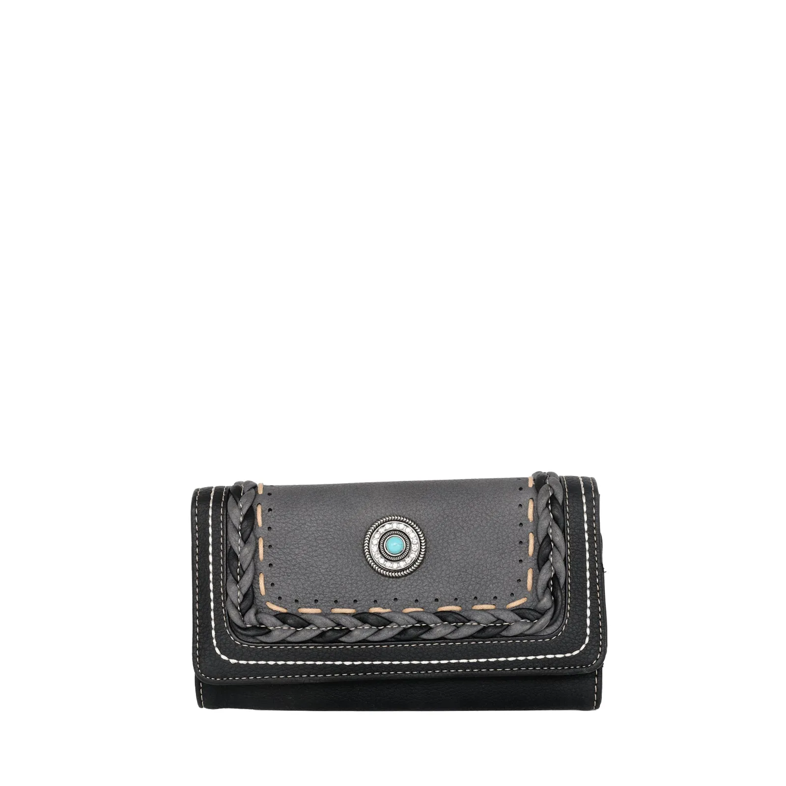 Montana West Turquoise Stone Concho Wallet