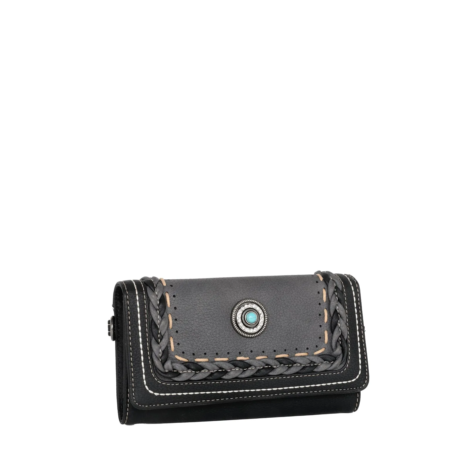 Montana West Turquoise Stone Concho Wallet