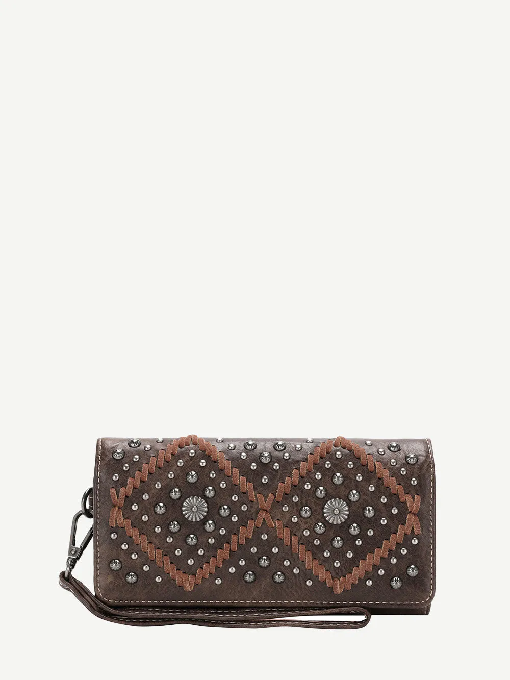 Montana West Whipstitch Studs Western Wallet