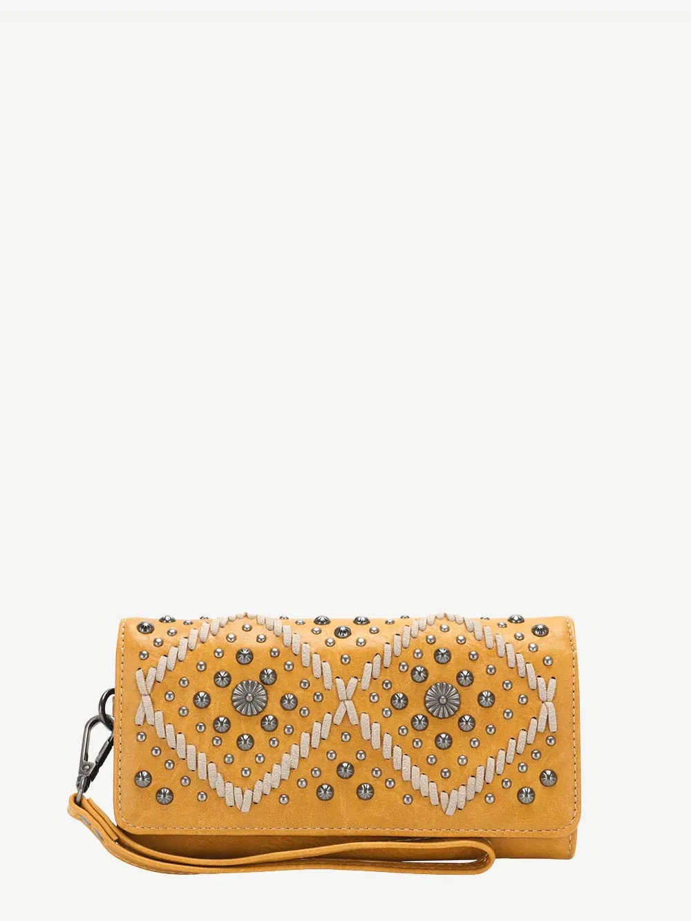 Montana West Whipstitch Studs Western Wallet