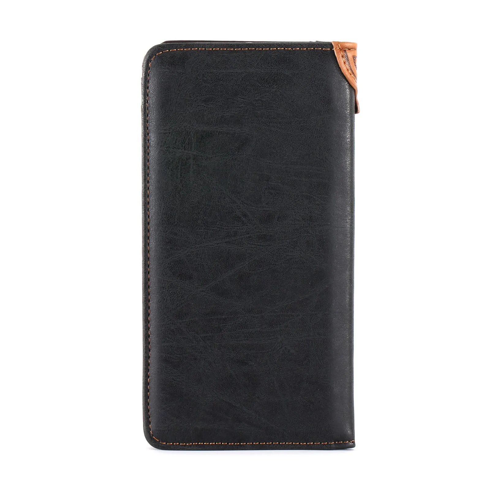 MW-612  Embossed Floral  Men's Bifold Long PU Leather Wallet