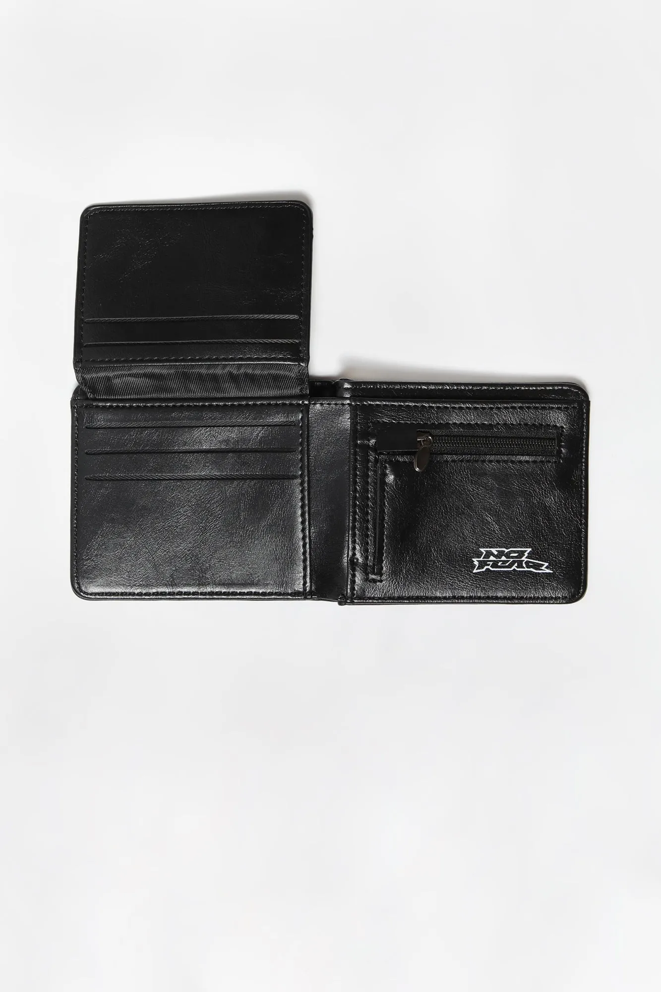 No Fear Faux Leather Logo Wallet