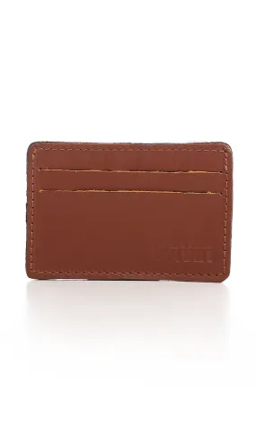 O167447 Textured Leather Havana Cards Holder