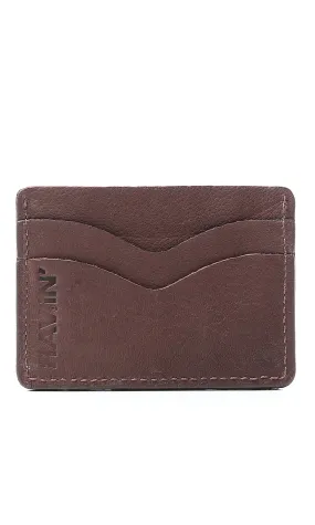 O174847 Burnt Brown Elegant Leather Cards Holder