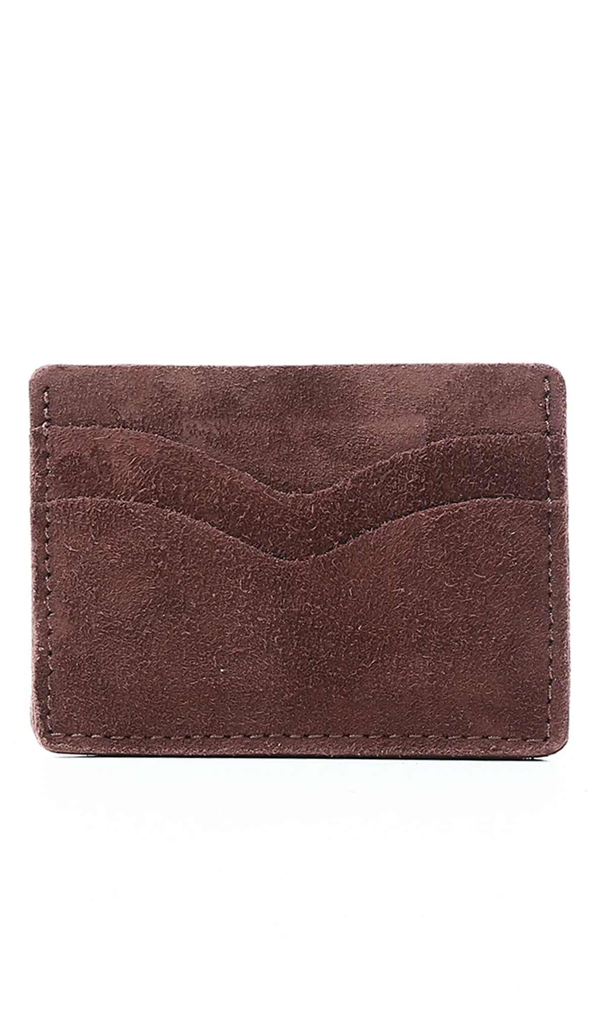 O174853 Multi-Slots Suede Cards Holder - Dark Brown