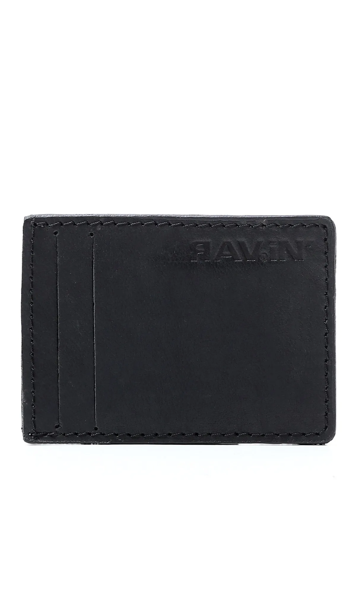 O174858 Soft Textured Leather Cards Holder - Black