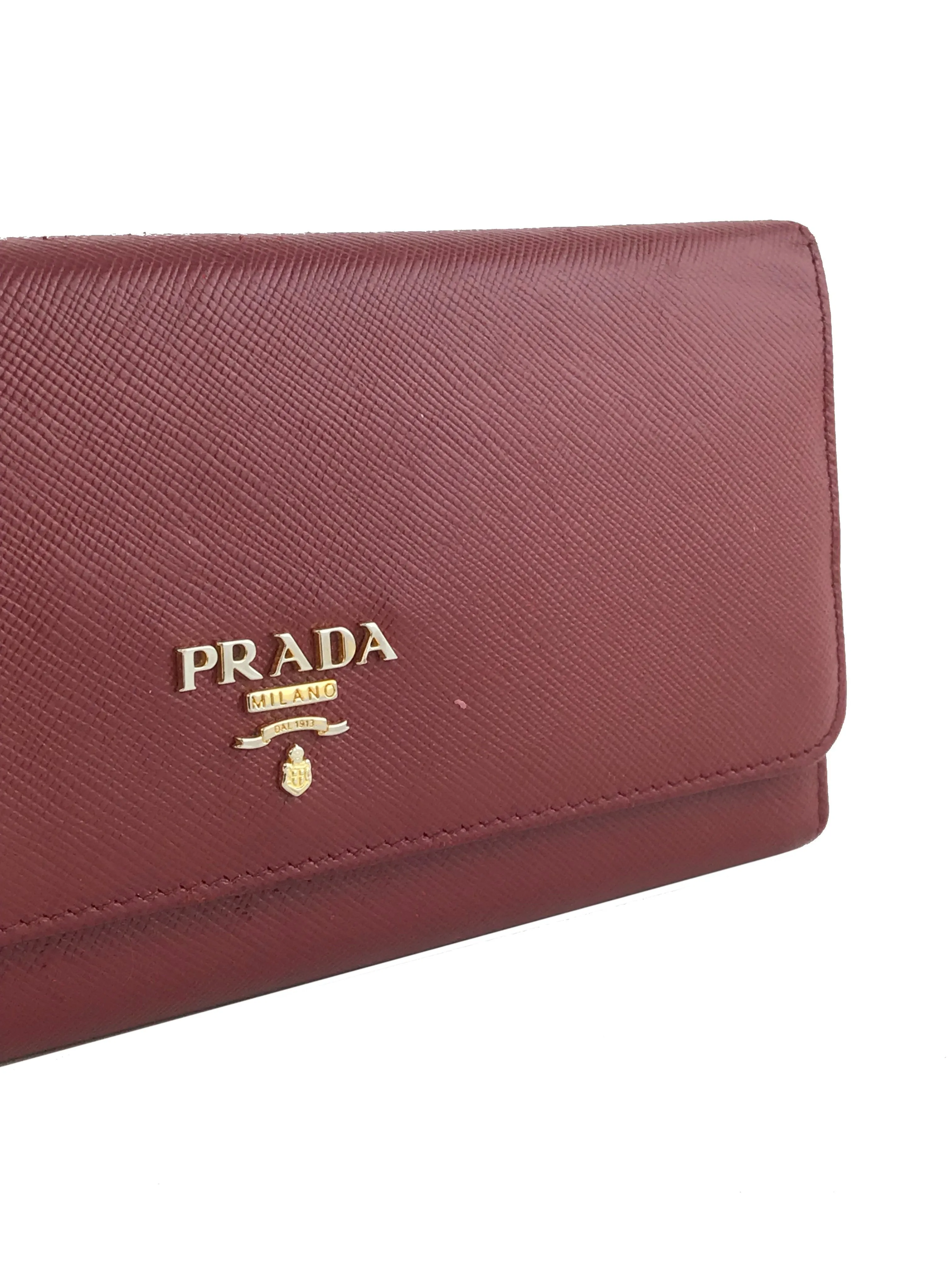 Prada Saffiano Leather Long Wallet