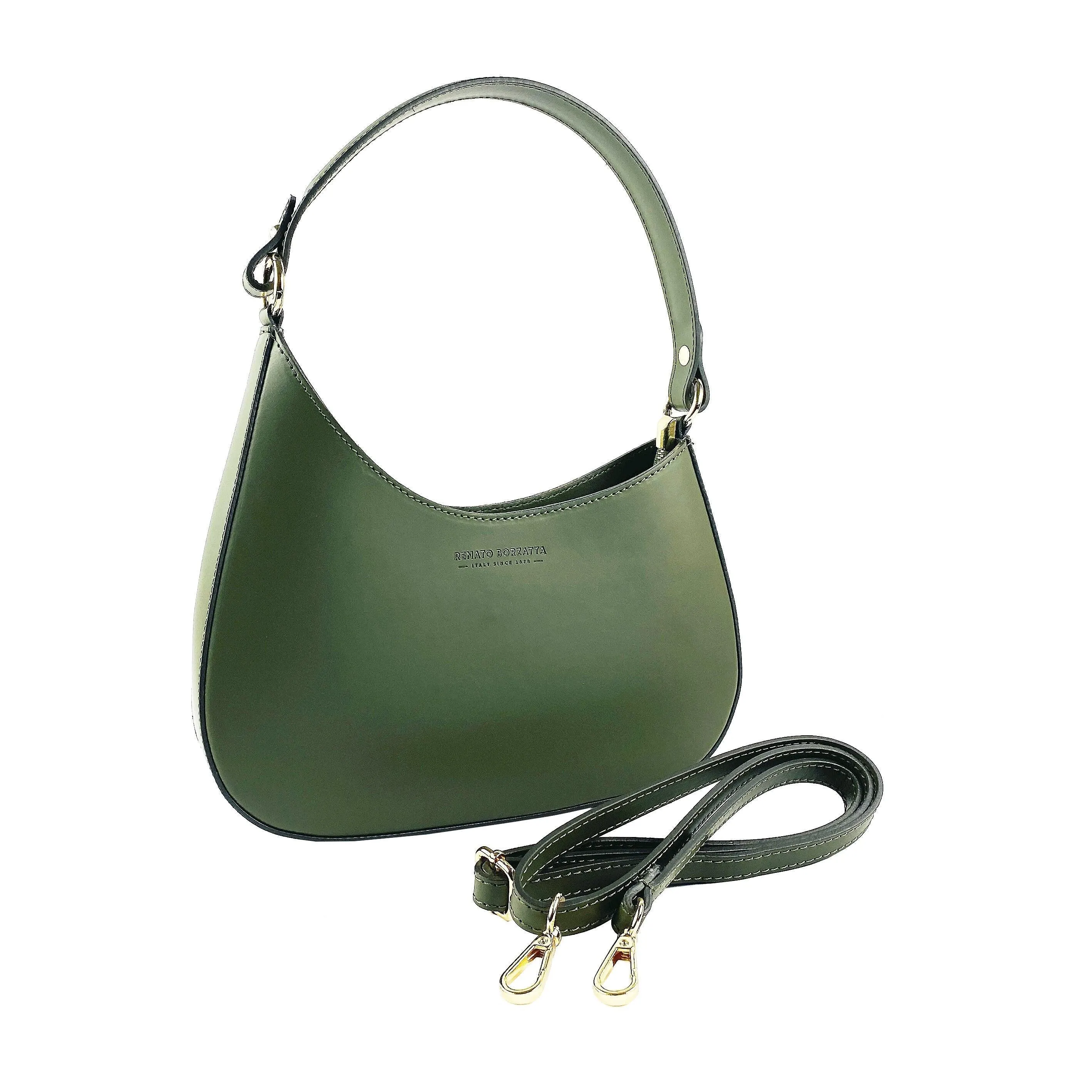 RB1013E | Borsa Donna Hobo in Vera Pelle | cm 28 x 25 x 6