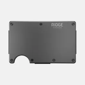 Ridge Wallet - Matte Gunmetal Titanium