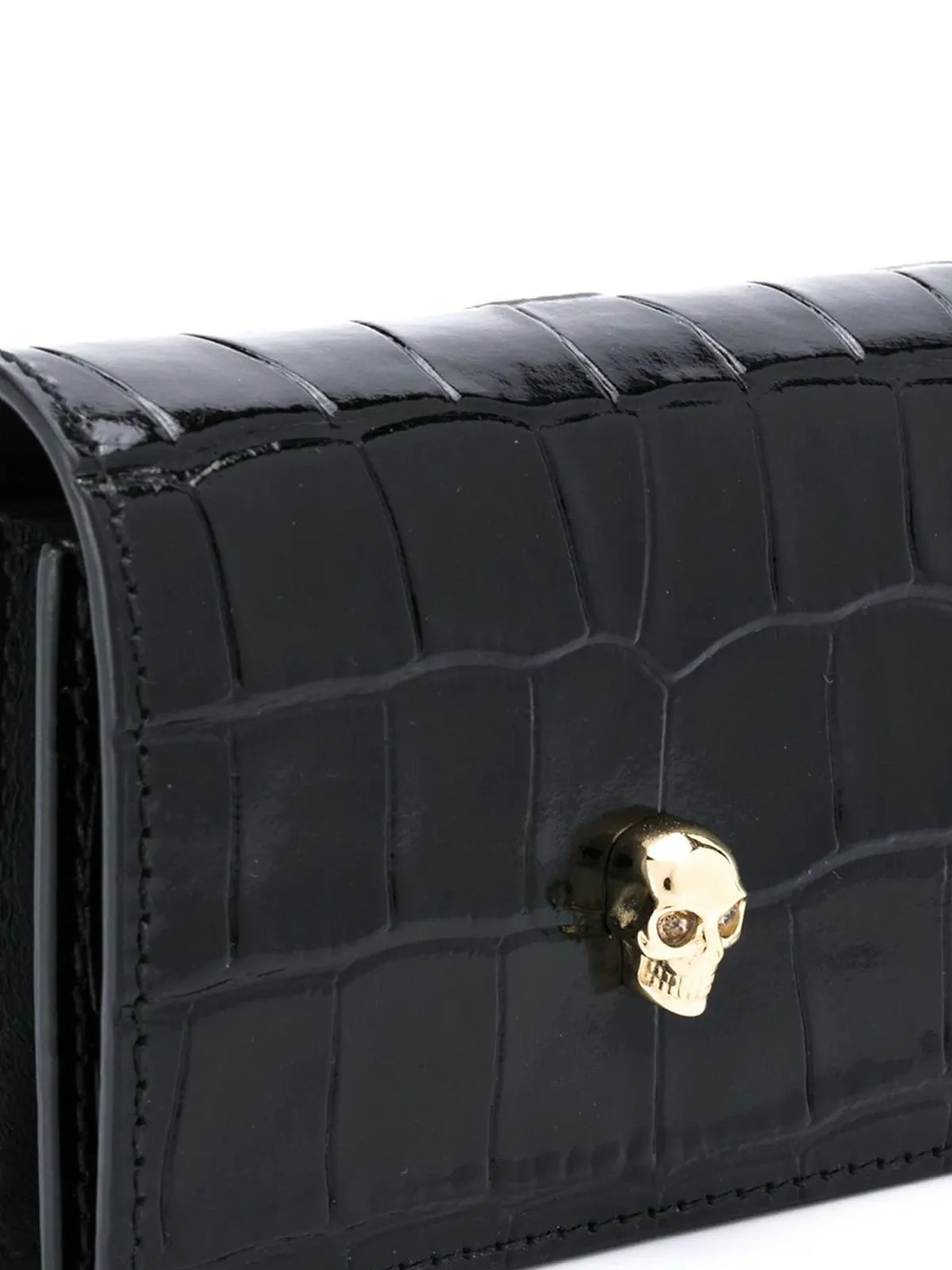 skull-stud chain wallet