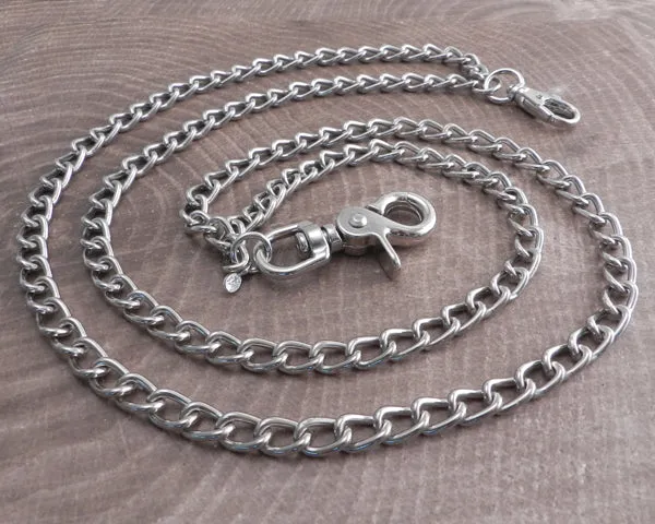 Splicer Chrome Double Long Wallet Chain